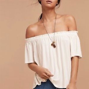 Wilfred Free Sartre Off the Shoulder Top Dark Mauve